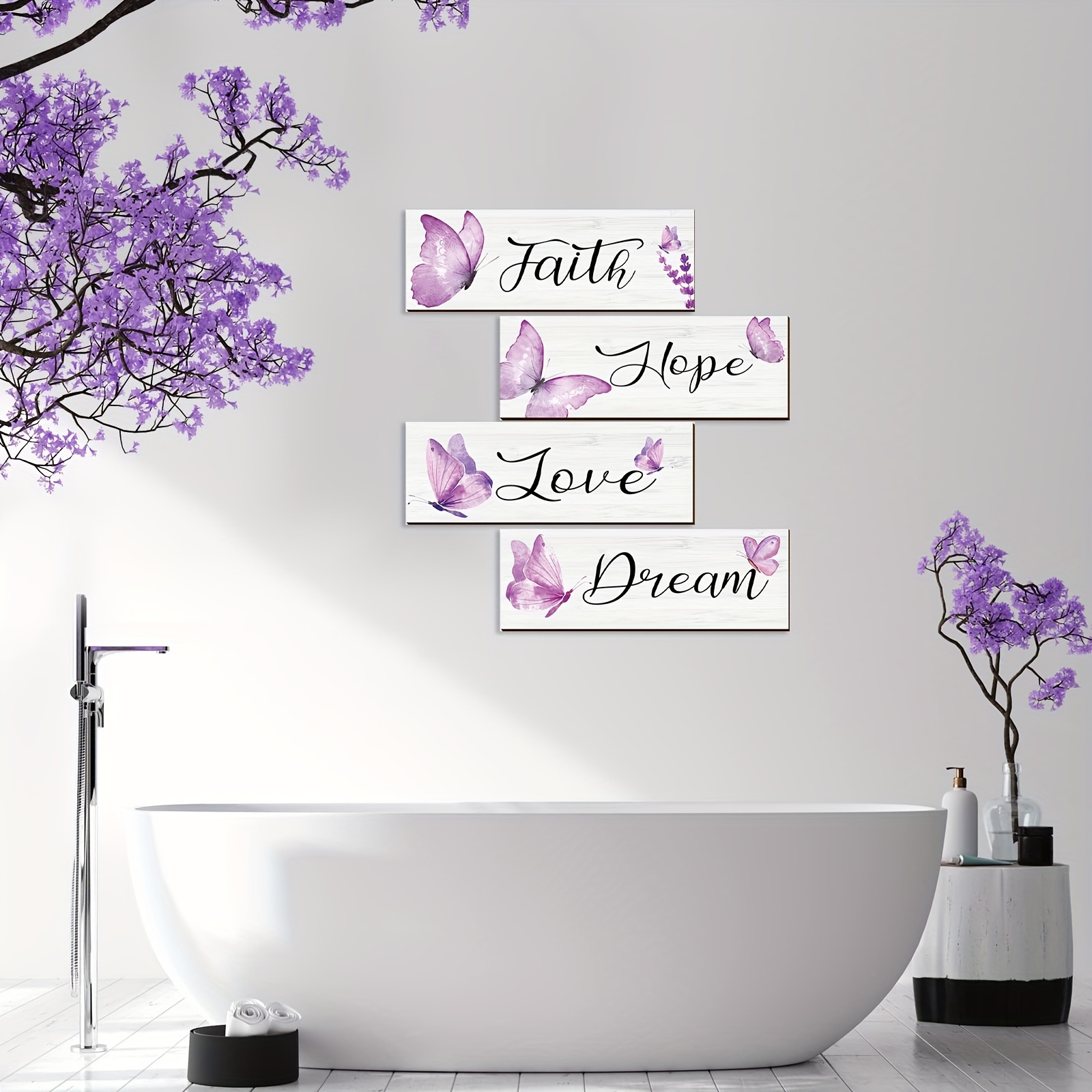 Rustic Wooden Sign Faith Love Dream Wall Decor Elegant - Temu Ireland