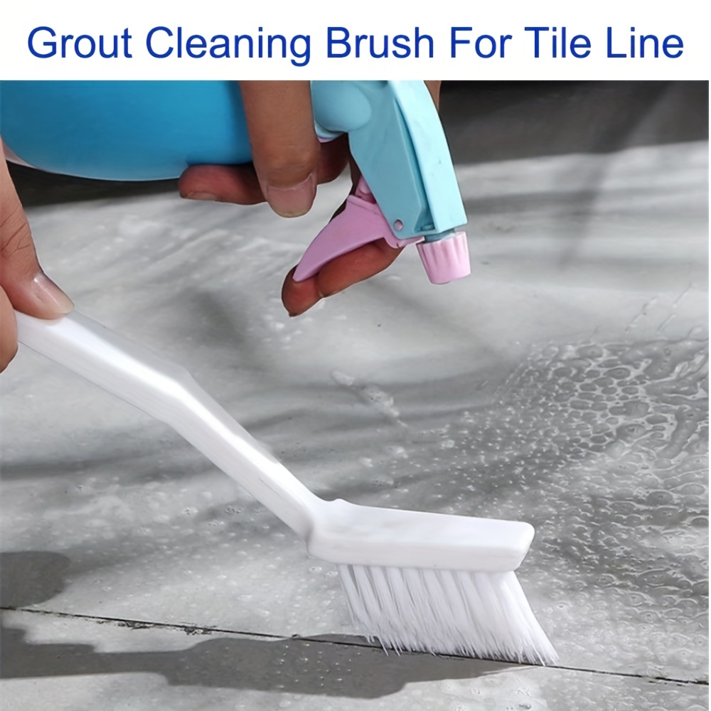 1pc Angled Stiff Bristles Grout Cleaning Brush, Grout Cleaner Brush For  Cleaning Kitchen Sink Bathroom Shower Tile Floors Lines, Small Crevice  Grooves