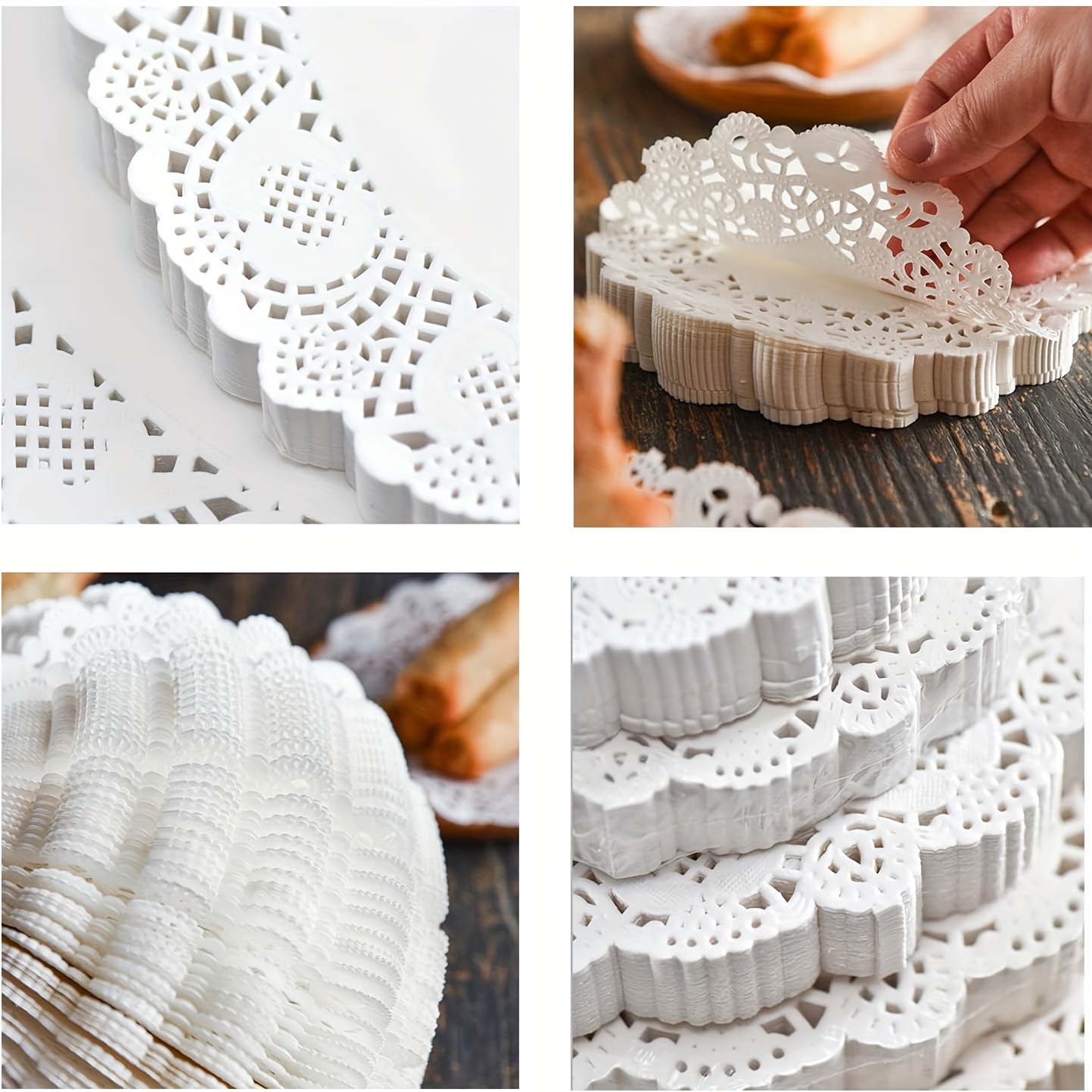 Assorted Sizes Food Greaseproof Lace Table Round Paper Doilies - China  Paper Doily and Paper Doilies price