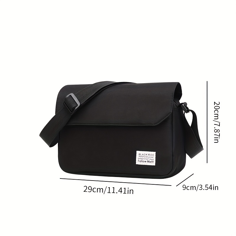 Black nylon flap purse