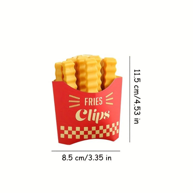 Cute French Fries Sealing Clip, Plastic Sealing Clip, Snack Bag