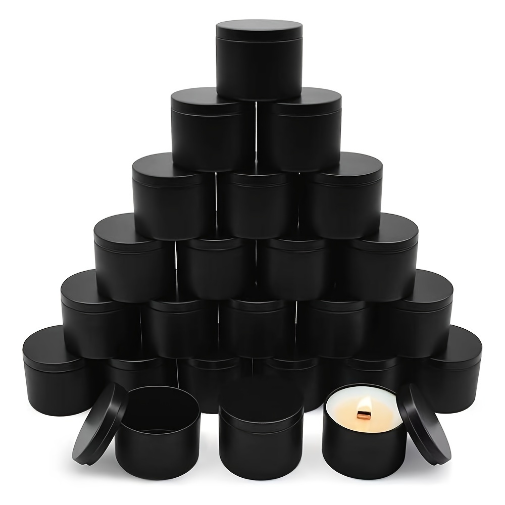 12pcs Candle Jars, 4oz Candle Containers, White/black, Metal Jars For Diy  Candle Making, Arts And Crafts, Storage And Holiday Gifts, Shop On Temu  And Start Saving