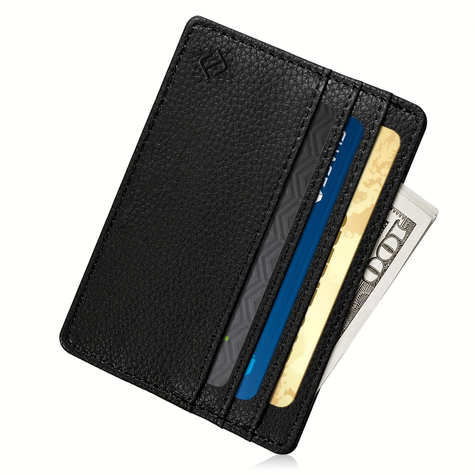Men Women Leather Wallet Slim ID Credit Card Holder RFID Blocking