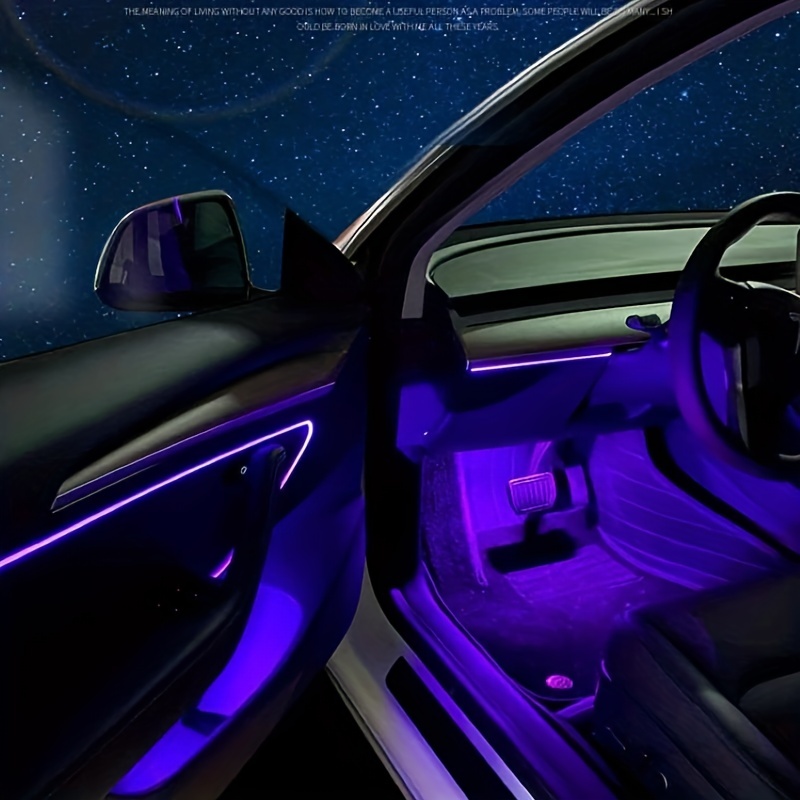 10M RGB 8 LED Car Interior Ambient Guide Light Strip Decor Atmosphere Door  Light