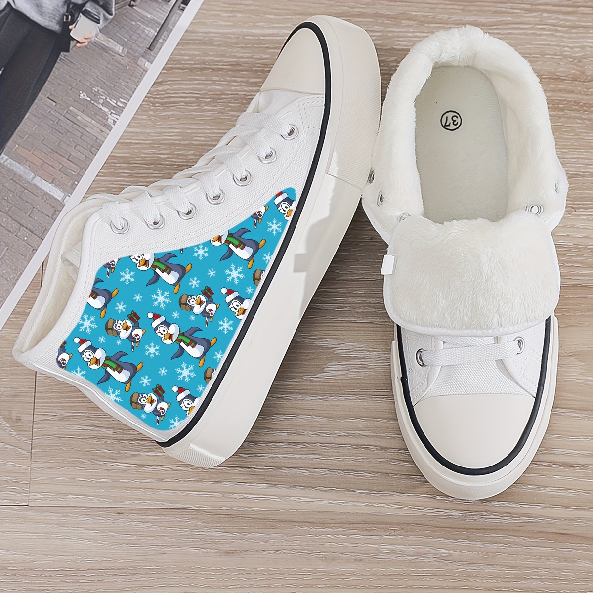 Penguin on sale print shoes