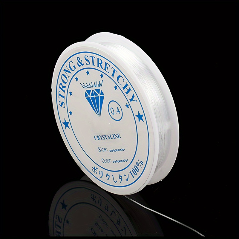E-shop Hochelastisches Kristallperlenband - Transparentes Nylon-Stretchband für DIY-Schmuck, Langlebig & Verschleißfest