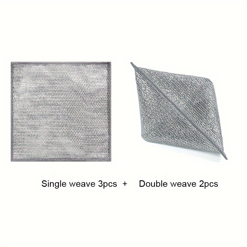 Steel wire dishcloth rag metal silver wire cleaning cloth kitchen special  non-stick oil imitation steel ball dishwashing artifact