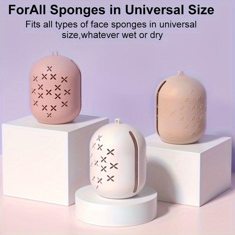 Silicone Makeup Sponge Storage Box, Convenient & Ventilated Silicone Sponge  Holder, Reusable & Portable Sponge Travel Case, Suitable For All Sponges