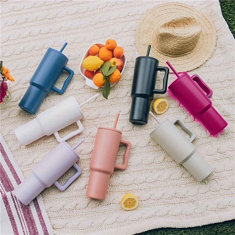 Tumbler With Handle And Straw Lid Insulated - Temu
