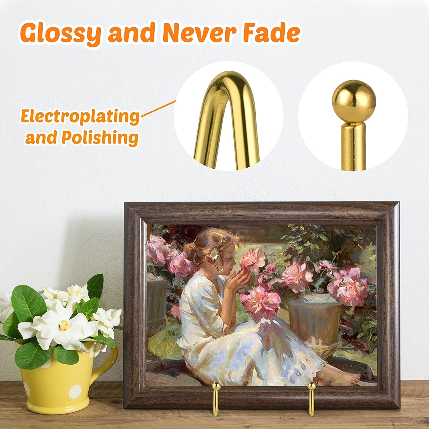 Plate Stands For Display Gold Picture Stand Metal Plate - Temu