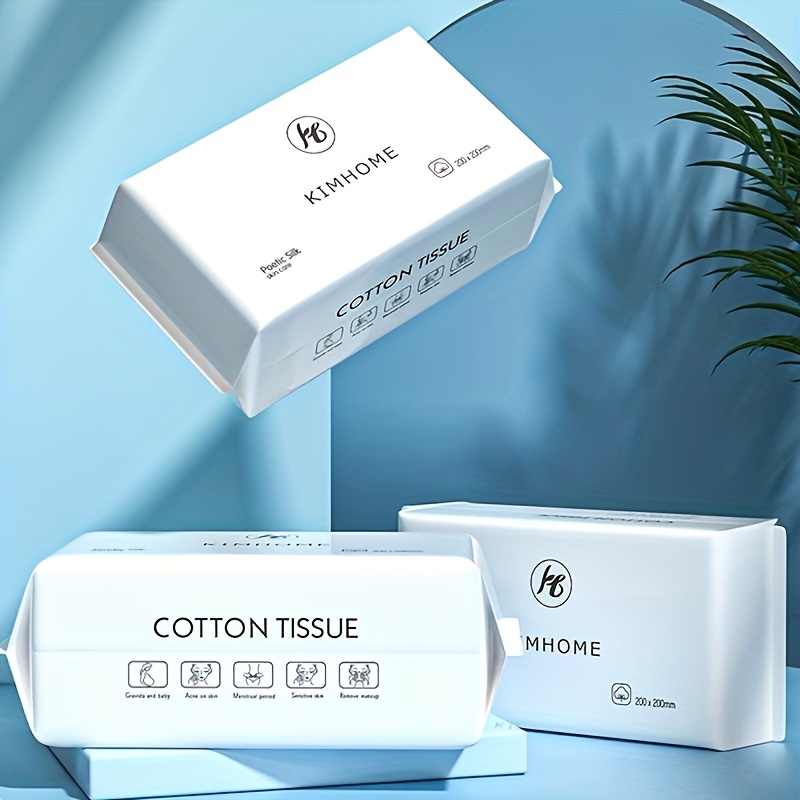 

50/100 Pcs Disposable Face Cotton Tissue For Washing Soft Dry Wipes Facial Cloths Towelettes For Washing And Drying, Facial Tissue For Cleansing, Skincare And Makeup Remover
