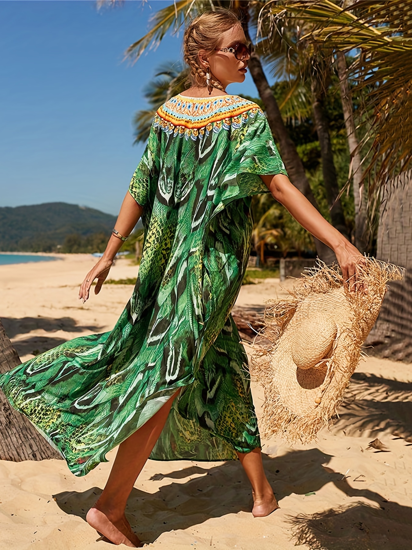 Snake print sale beach cover up