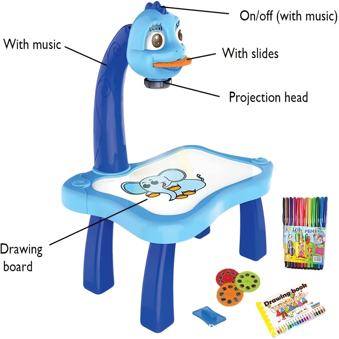 Children Learning Desk Trace and Draw Projector Art Drawing Board