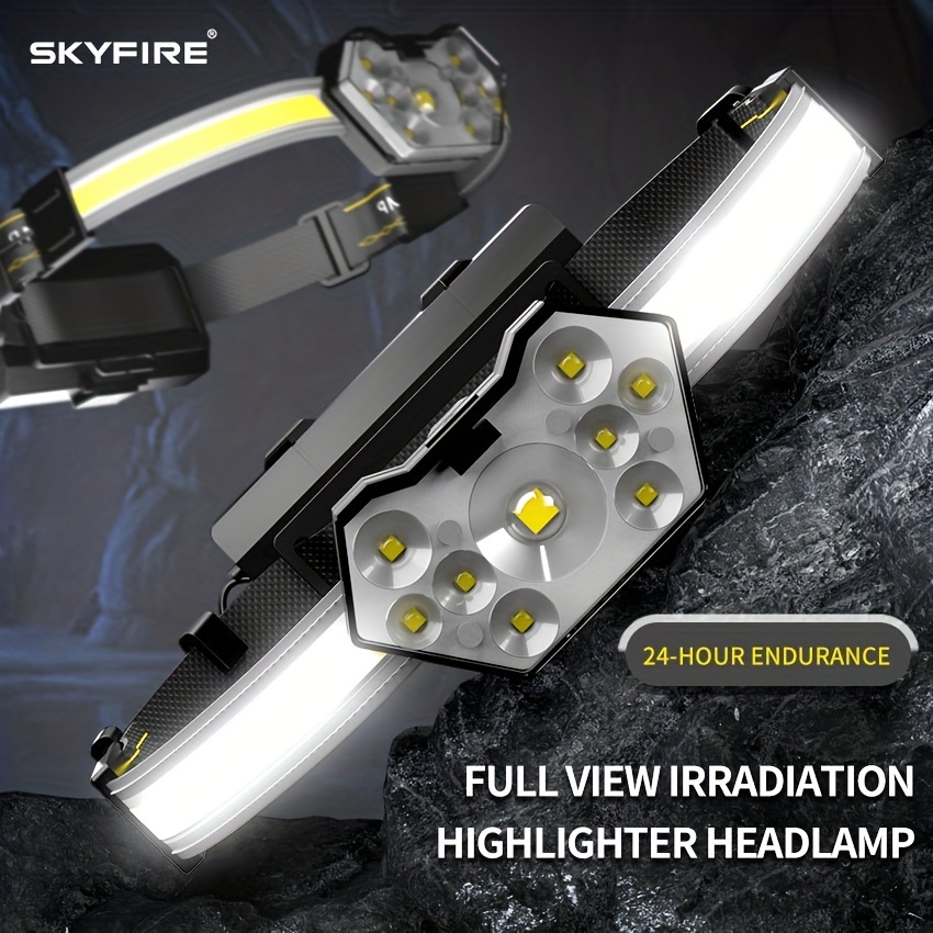 Sky Fire Super Brillante Cargador De Cabeza De Lámpara De - Temu