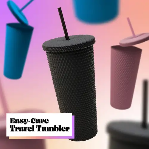 750ml Plastic Cup with Lid and Straw Smoothie Tumbler BPA Free