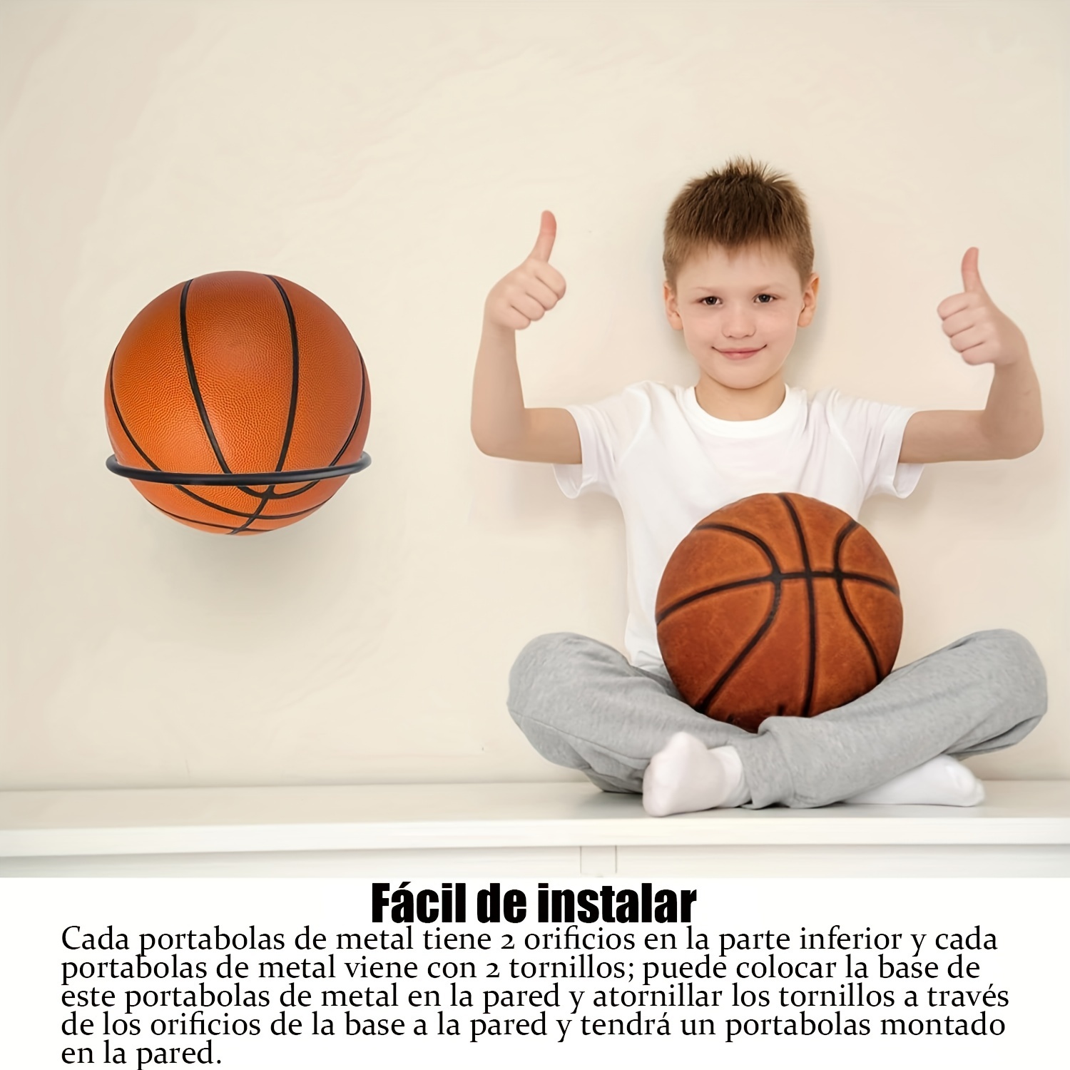  CLISPEED Soportes de bolas montados en la pared para  baloncesto, fútbol, voleibol, pelota de ejercicio (negro, 2 unidades) :  Deportes y Actividades al Aire Libre