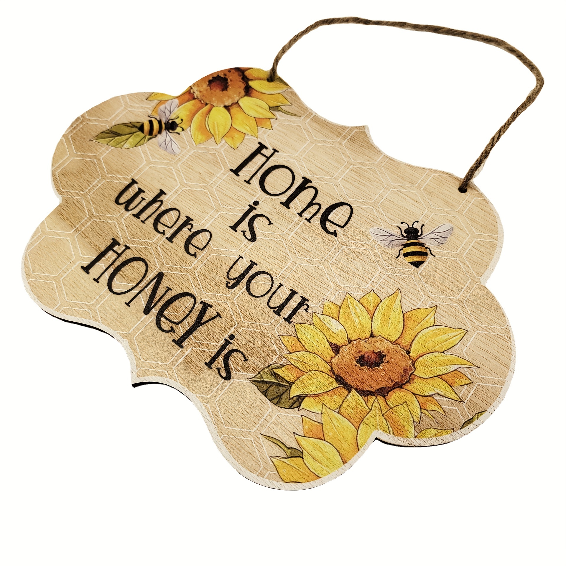 Great Decoration Crafts Bee Festival Decoration Pendant Pastoral Style  Wooden Beehive Ornaments Bee Crafts Wood Material #