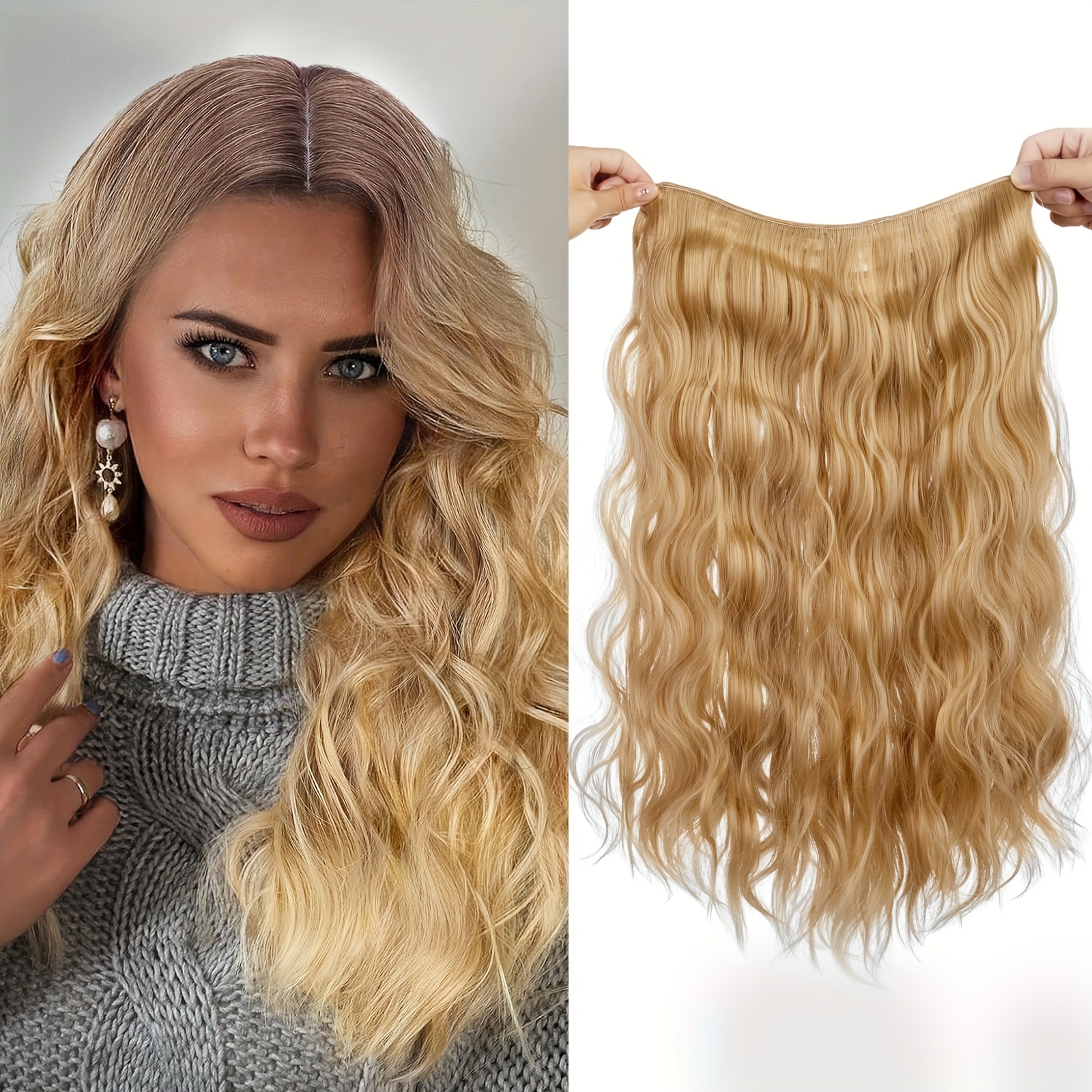 Invisible Wire Hair Extensions Transparent Wire Adjustable - Temu
