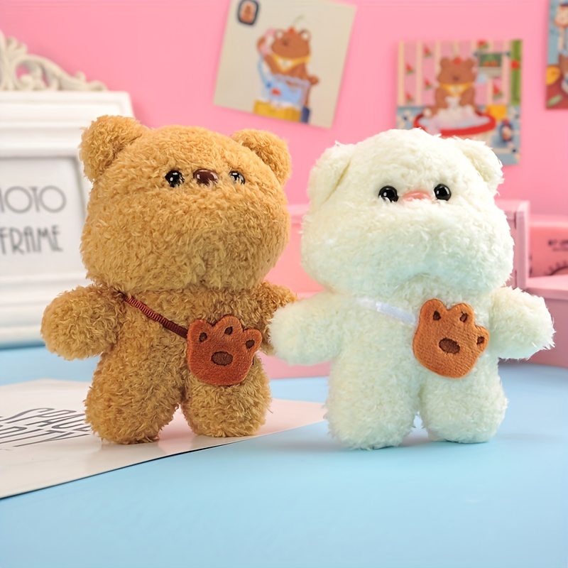 13CM Cartoon Bear Plush Doll Keychain Cute Stuffed Bear Keyring Bag Pendant  Bags Accessories For Boys Girls Gift - AliExpress
