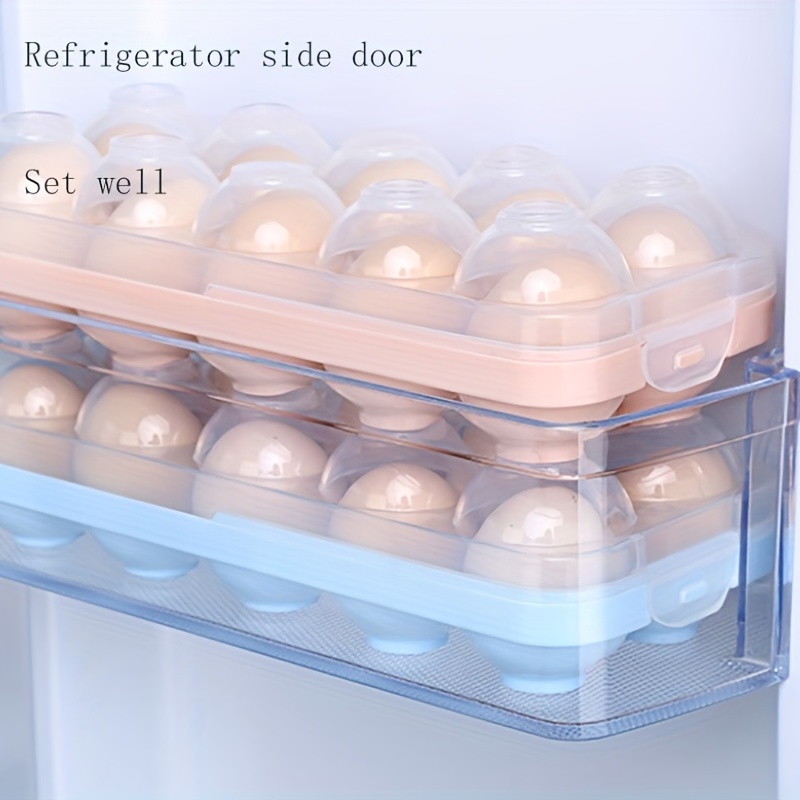 Multipurpose Fridge Egg Storage Box Double Layer Lid