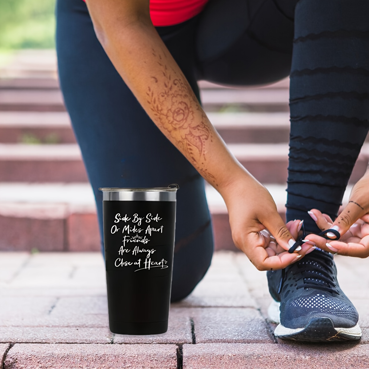 Friends Tumbler With Lid And Straw Side By Side Or Miles - Temu