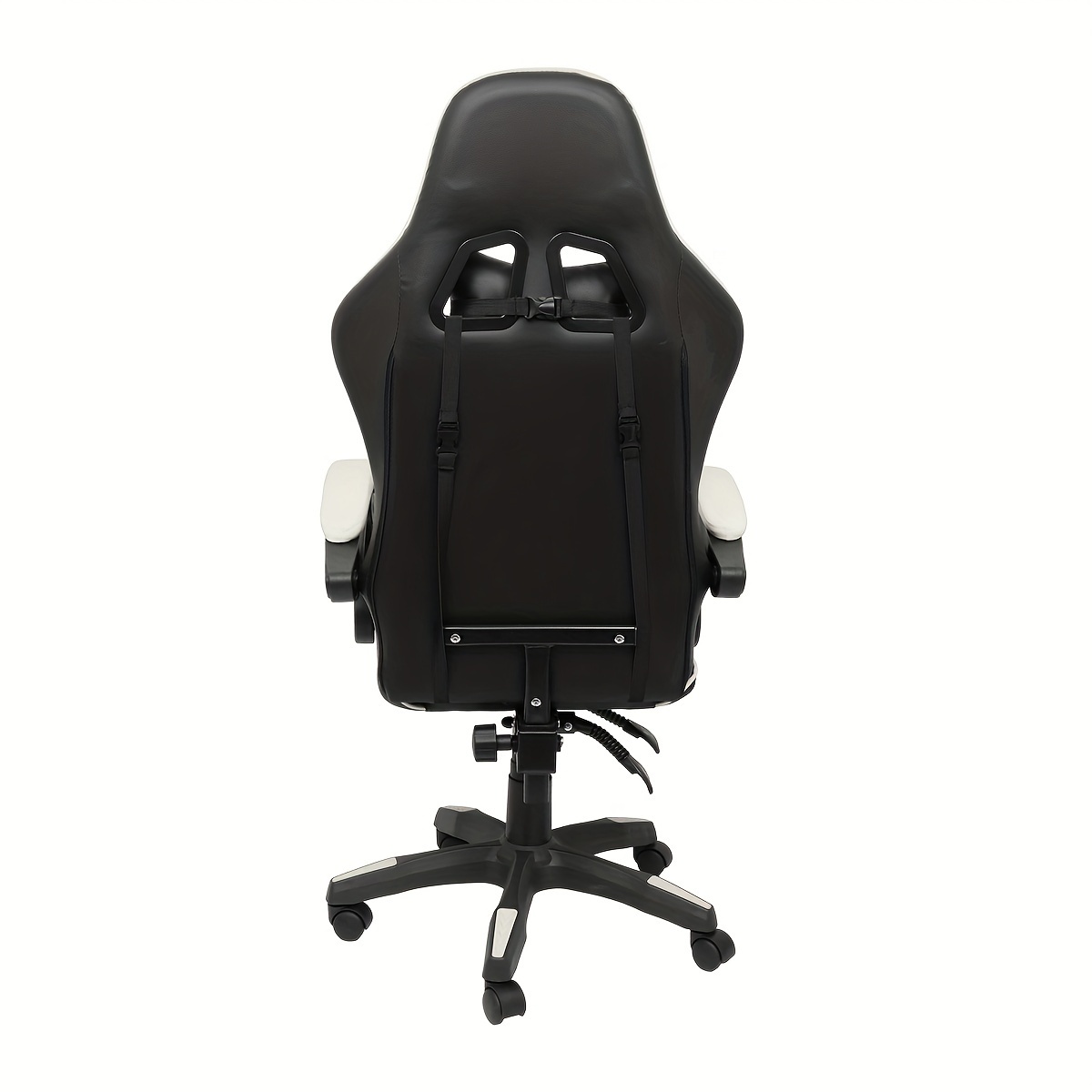 1 pc Gaming Chair Office Chair, Reclining High Back PU Leather Computer Desk Chair with Headrest and Lumbar Support,Ergonomic Racing Chair,Adjustable Swivel Rolling Video Game Chairs for Office,white details 0