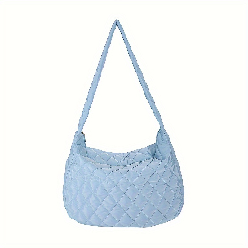 Puffer Quilted Crossbody Bag, Cloud Ruched Shoulder Bag, Trendy