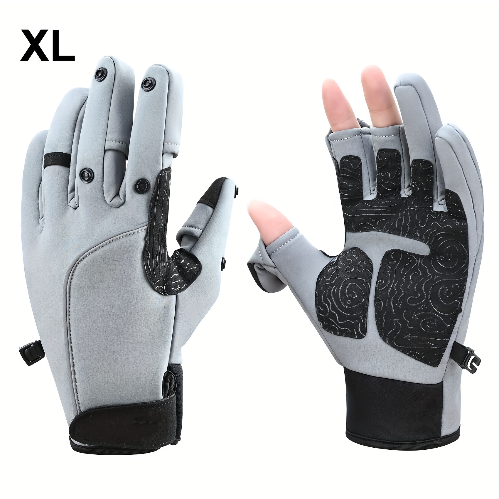 Winter Fishing Ice Fishing Gloves Waterproof, Windproof With 2