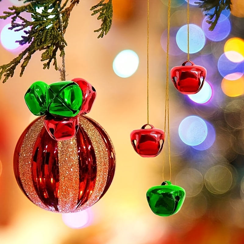 50pcs Mini Jingle Bells Small Jingle Bells Tiny Bells Christmas Bells Bell  Beads Orange or Purple Color Christmas Decoration Bells 