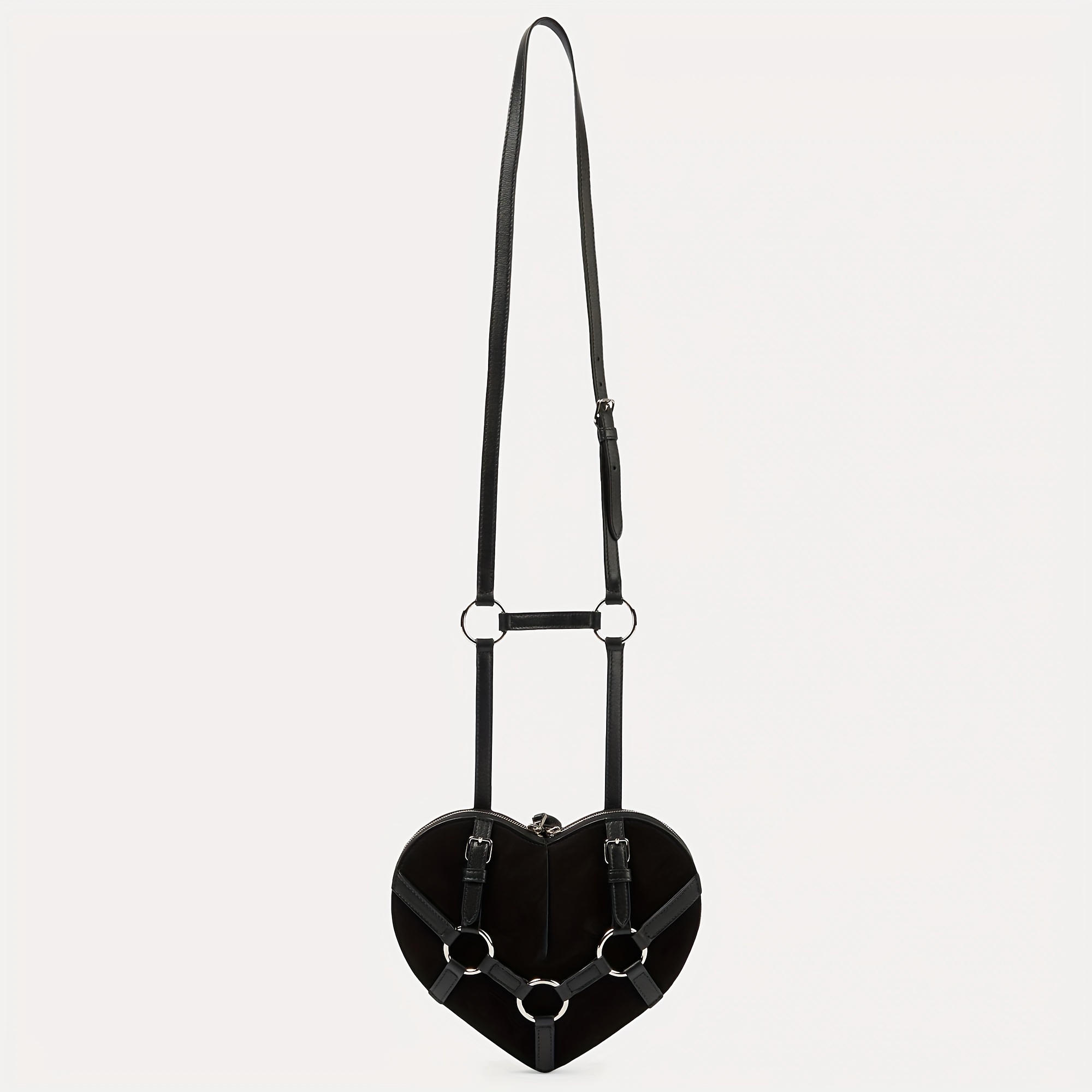 Gothic Heart Shaped Handbag, Y2k Mini Chain Crossbody Bag, Punk Style Love  Purse For Women - Temu