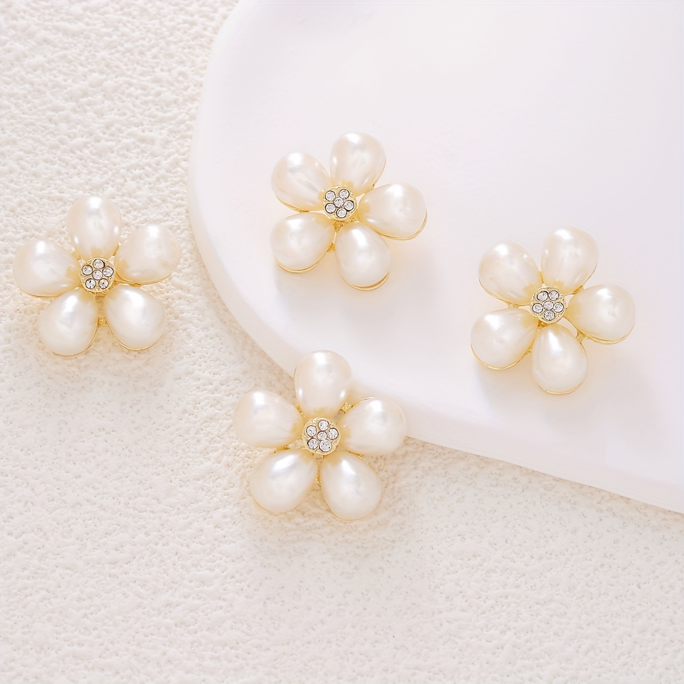 Pearl Rhinestone Button Rhinestone Faux Pearl Decoration - Temu