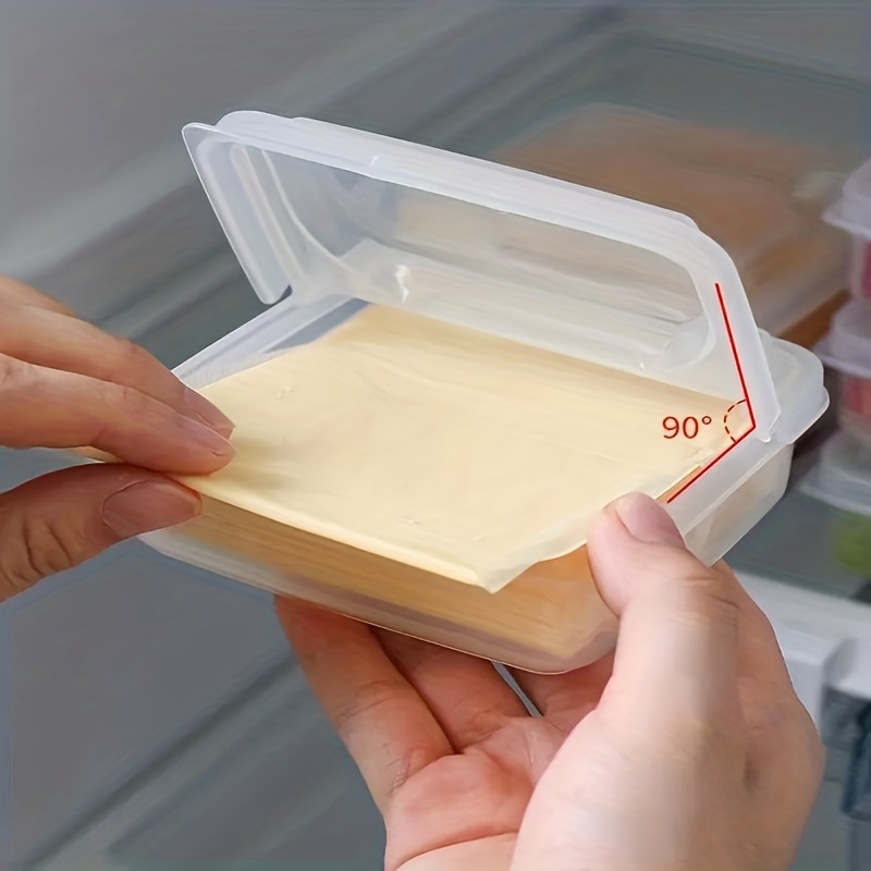 d Cheese Container For Fridge With Flip Lid, Butter Block Cheese