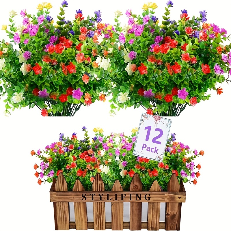 Artificial Flowers Outdoor Fake Flowers For Decoration Uv - Temu