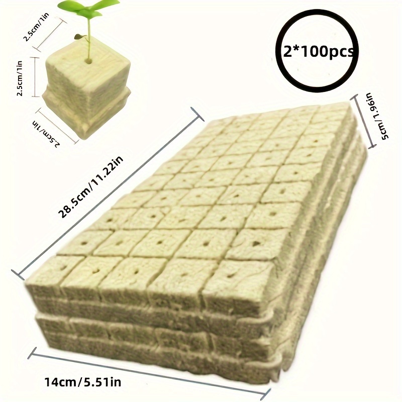 Mini Rock Wool Cubes Ideal For Plant Propagation Soilless - Temu