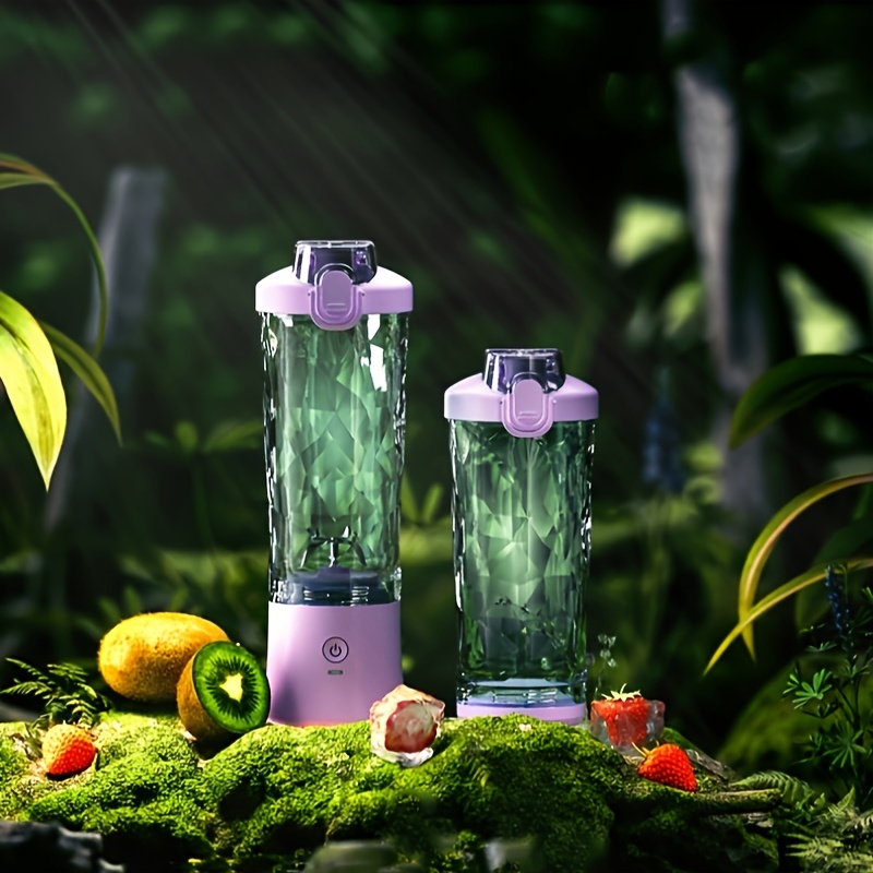 Personal Smoothie Blender Travel Juicer Cup, USB Rechargeable Blender, for  Outdoor Camping, Purple