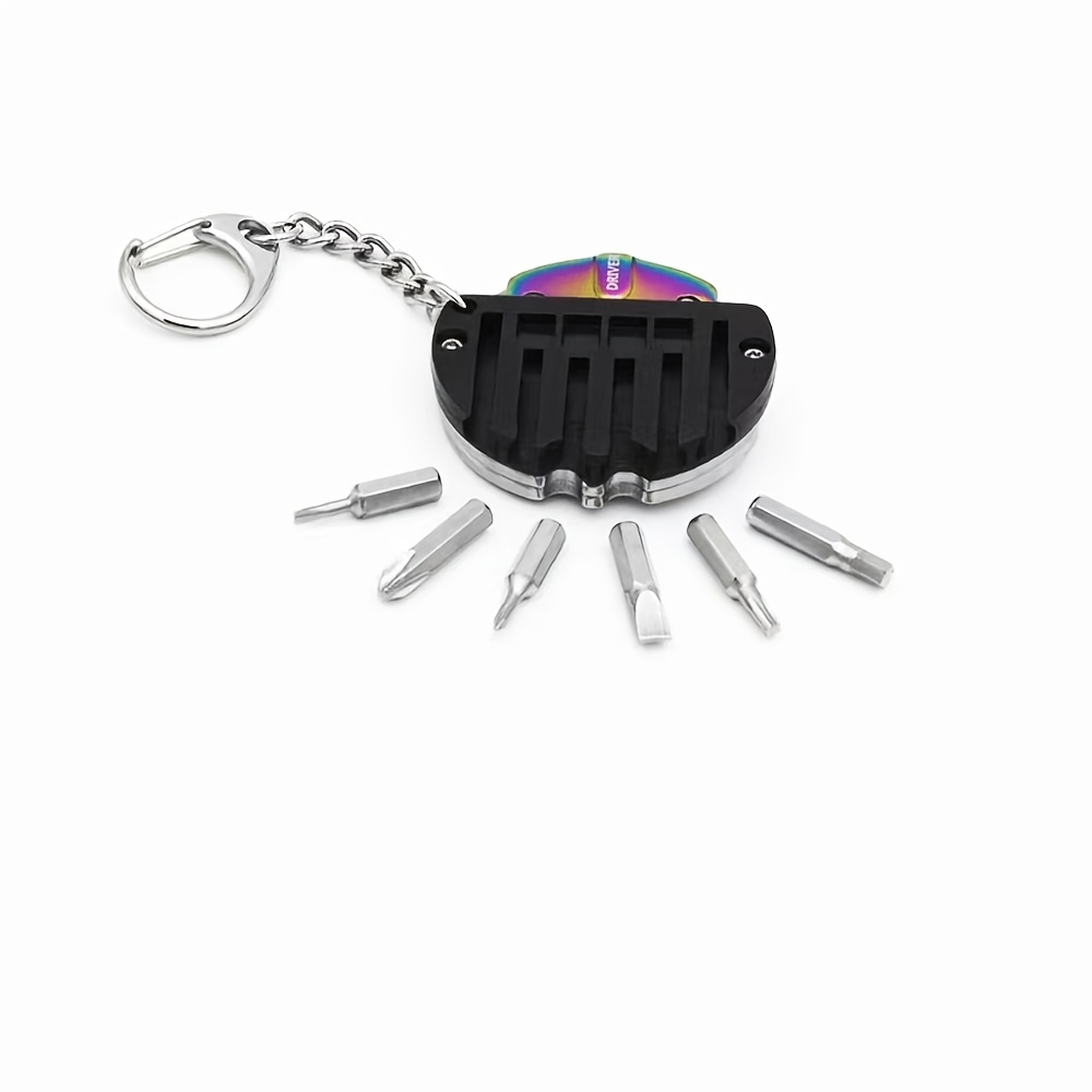 Men's Stainless Steel Keychain with Coin Holder