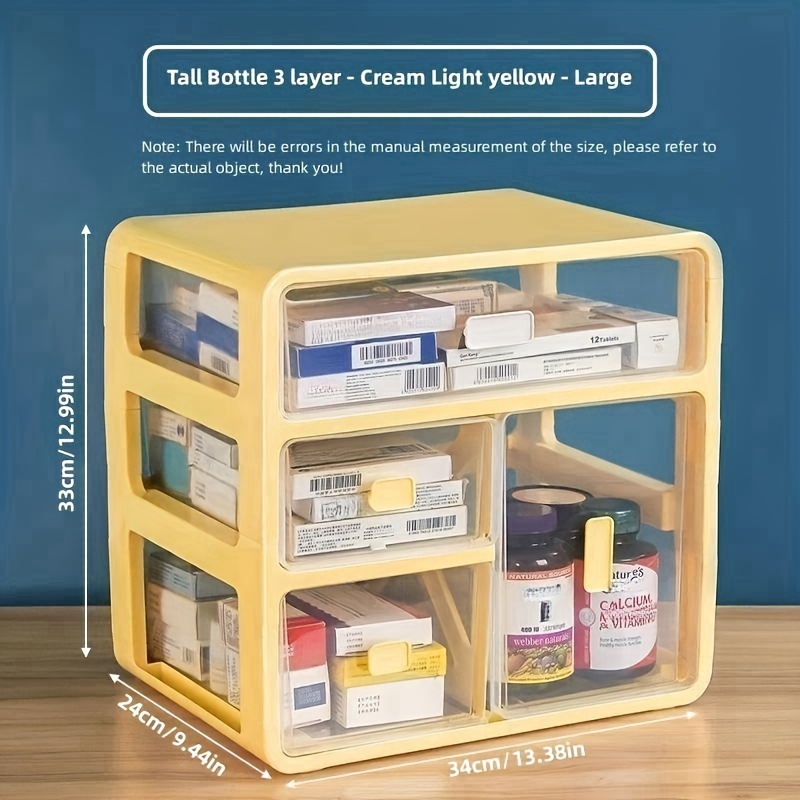 Plastic Storage Box Medicine Organizer Box Case Multi-layer First Aid Kit  Big Capacity drawers Medicine Cabinet Storage Box