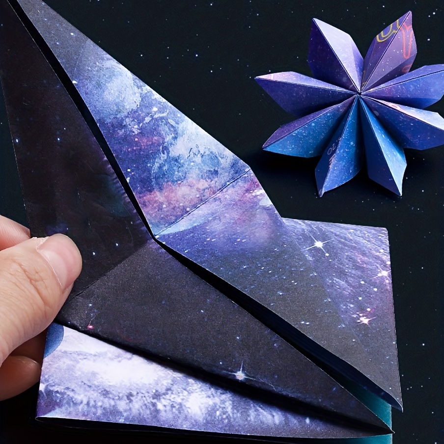 Origami Paper Double Sided Starry Space Pattern Craft - Temu