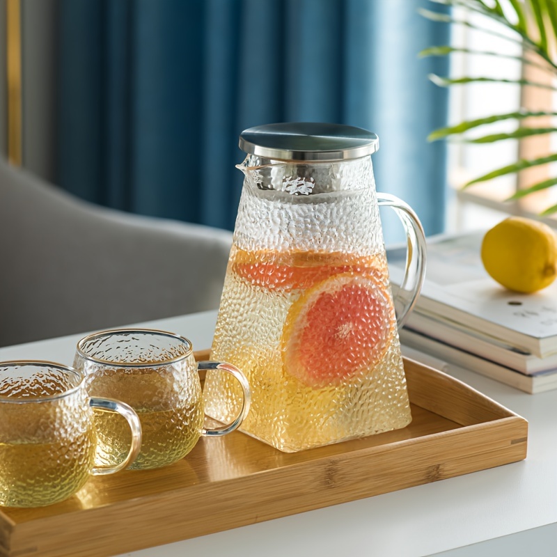 Théière en verre résistant à la chaleur bouilloire à thé avec infuseur pour  jus 