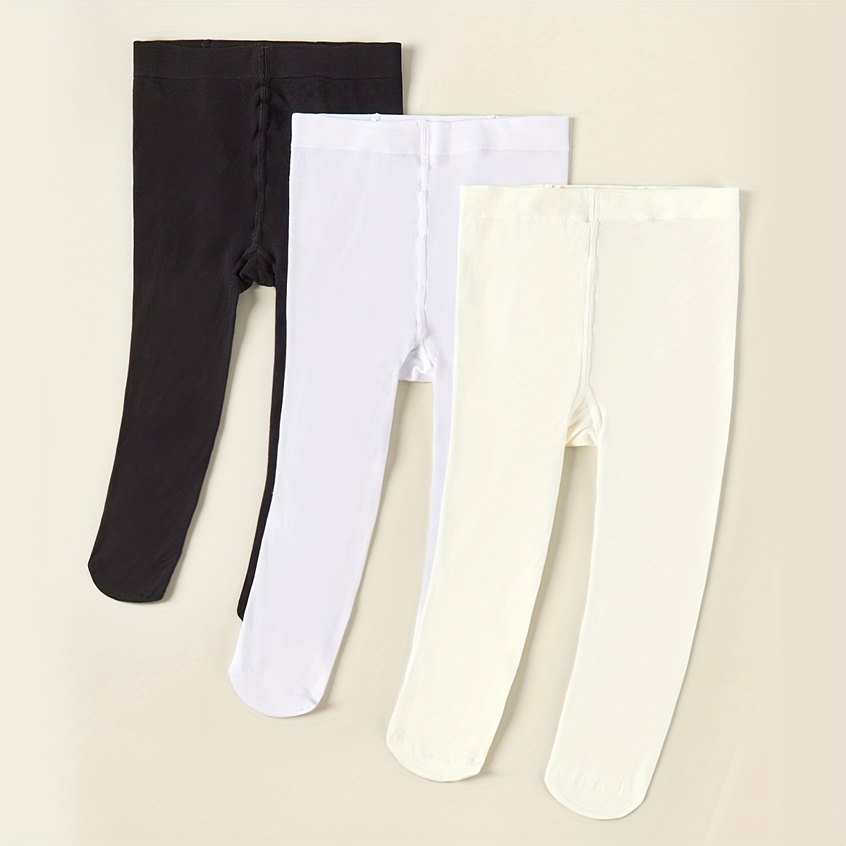 

3-pack Of Breathable & Comfy Baby Girls' Summer Leggings - Perfect For Casual Wear!