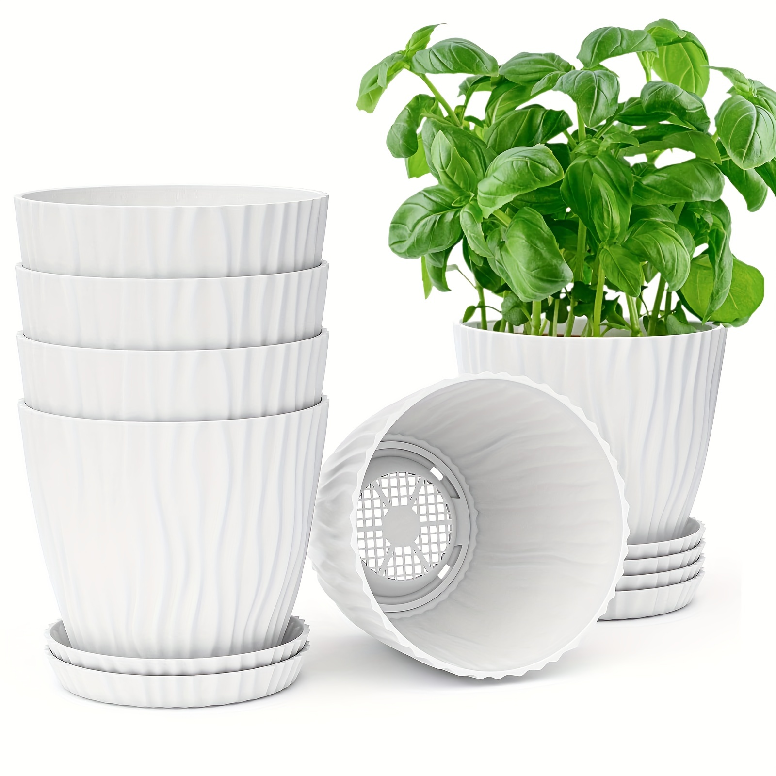 Plastic Plant Pots Flower Pots For Indoor Plants Modern - Temu