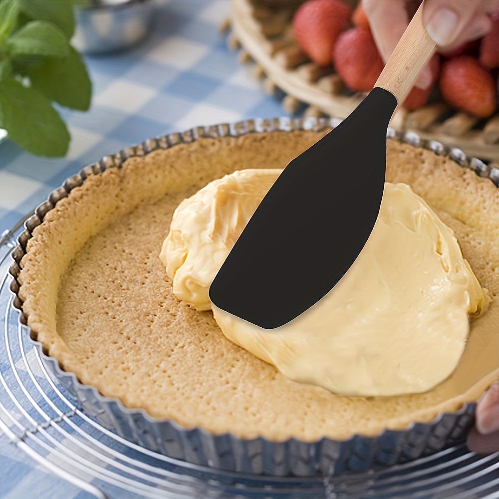 1pc Silicone Scraper Spatula: High-Temp Resistant Baking Tool for