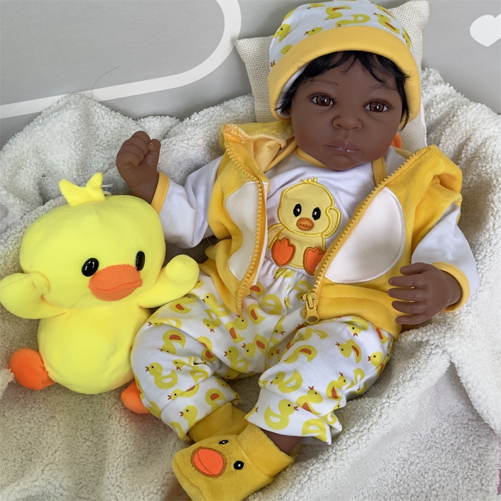 Already Painted Finished Doll Reborn Baby Dark Brown Skin - Temu