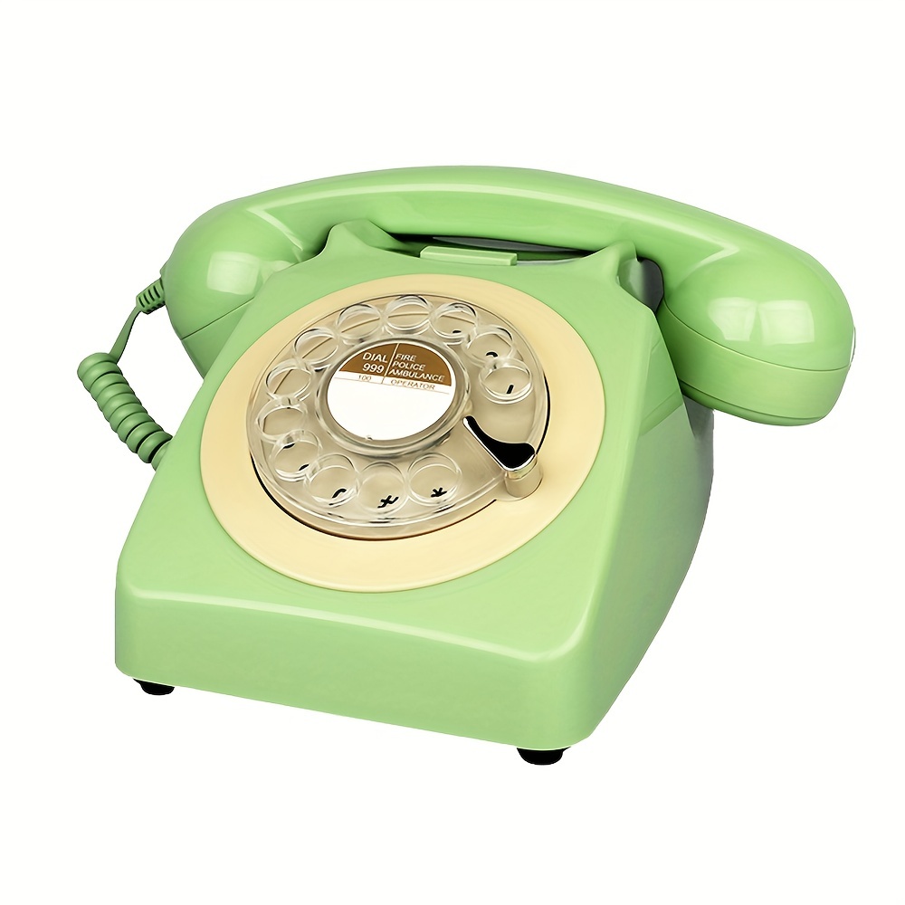 Téléphone Fixe Rétro, Téléphone à Cadran Filaire Vintage Téléphones  Classiques à L'ancienne Mode Téléphone de Bureau Filaire pour Bureau à  Domicile, Cadeaux pour Amis Enfants : : High-Tech