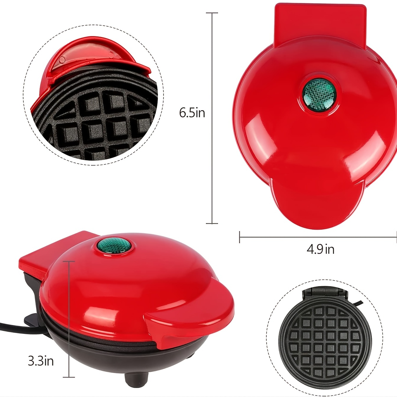Dash Mini Maker Electric Round Griddle for Individual Pancakes Cookies 4”