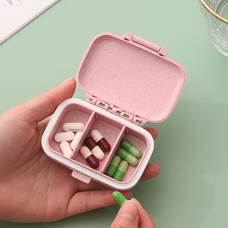 Stylish Pill Box with 3 Compartments for Supplements