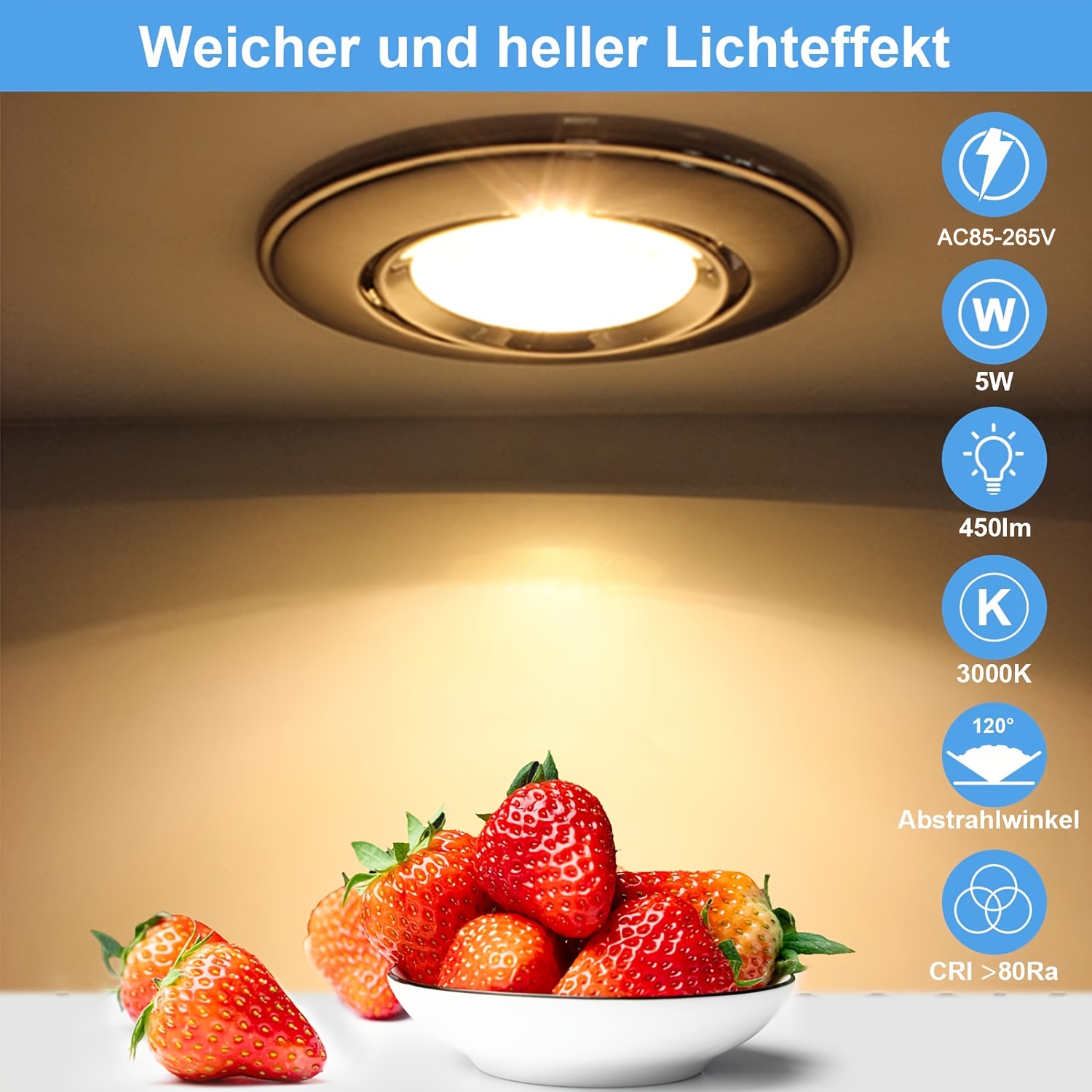 1pc Luz Techo Led Giratoria 3 Luces Foco Led Techo Foco - Temu