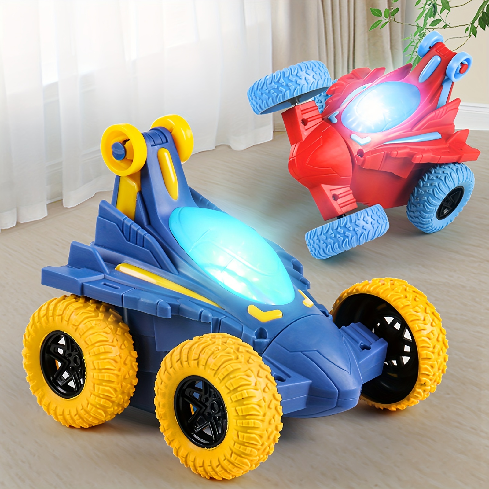 Jouet de voiture télécommandé Stunt Car RC avec lumières LED clignotantes  360° Tumbling pour enfants garçons filles 