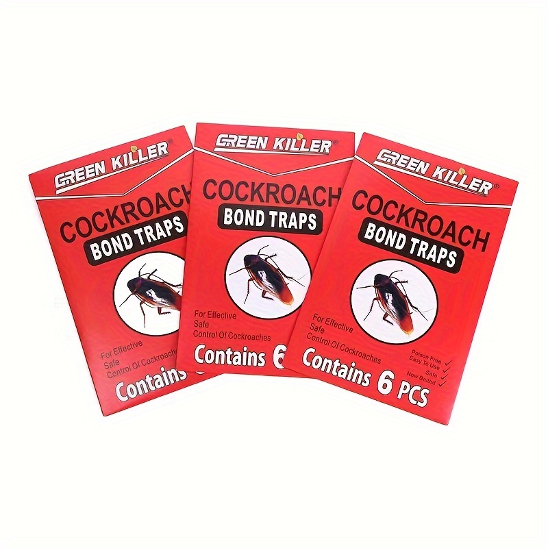 Trampas adhesivas para cucarachas para interiores (paquete de 18) - Trampas  de pegamento para cucarachas trampas para insectos con trampas de cebo