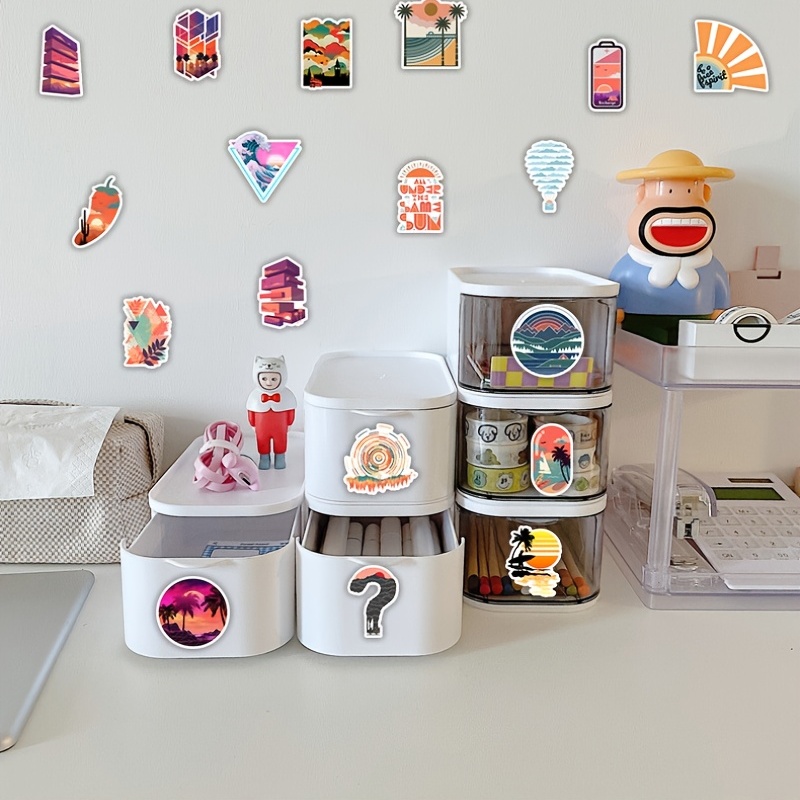 50 Sushi Doodle Stickers for Laptops, Water Bottles & More
